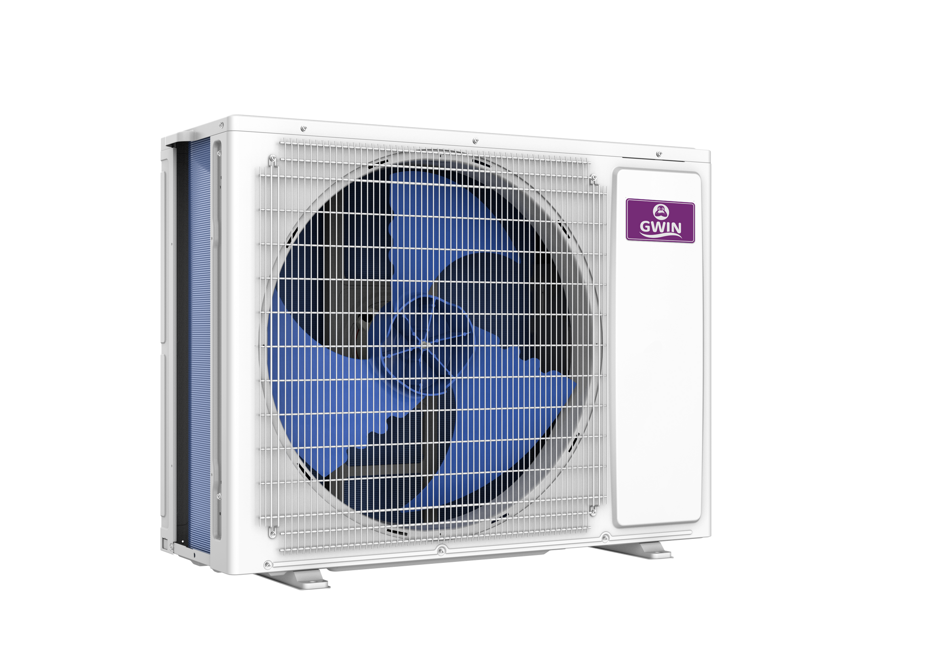 GWIN 30k BTU 22 SEER2 230V Three Zone Ductless Mini Split Complete System condenser only left facing view