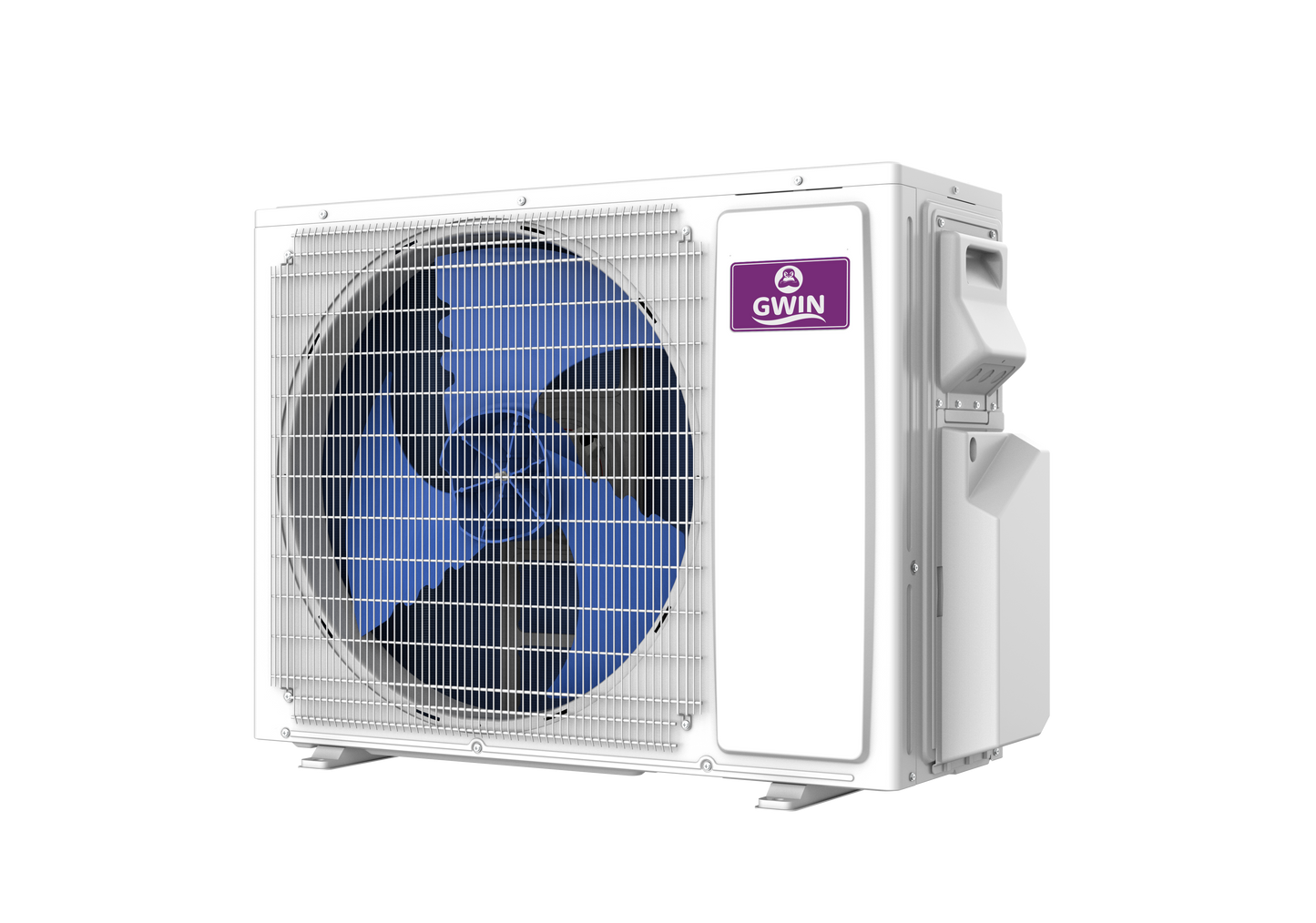 GWIN 30k BTU 22 SEER2 230V Three Zone Ductless Mini Split Complete System condenser only right facing view